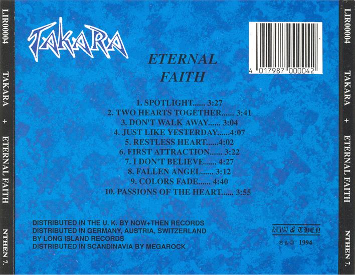 CD BACK COVER - CD BACK COVER - TAKARA - Eternal Faith.bmp